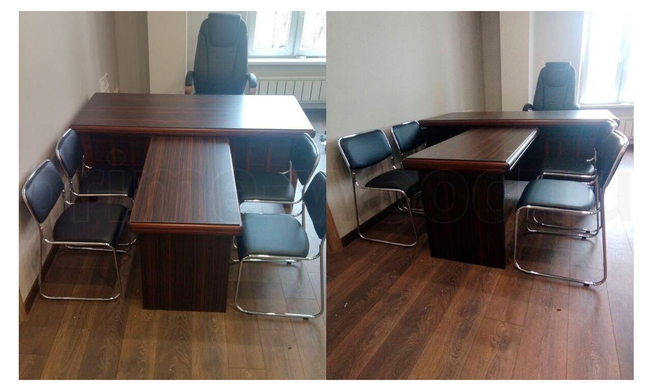 Брифинг-приставка Torino 120x60x69 цвет: Эбони - фото со сборки