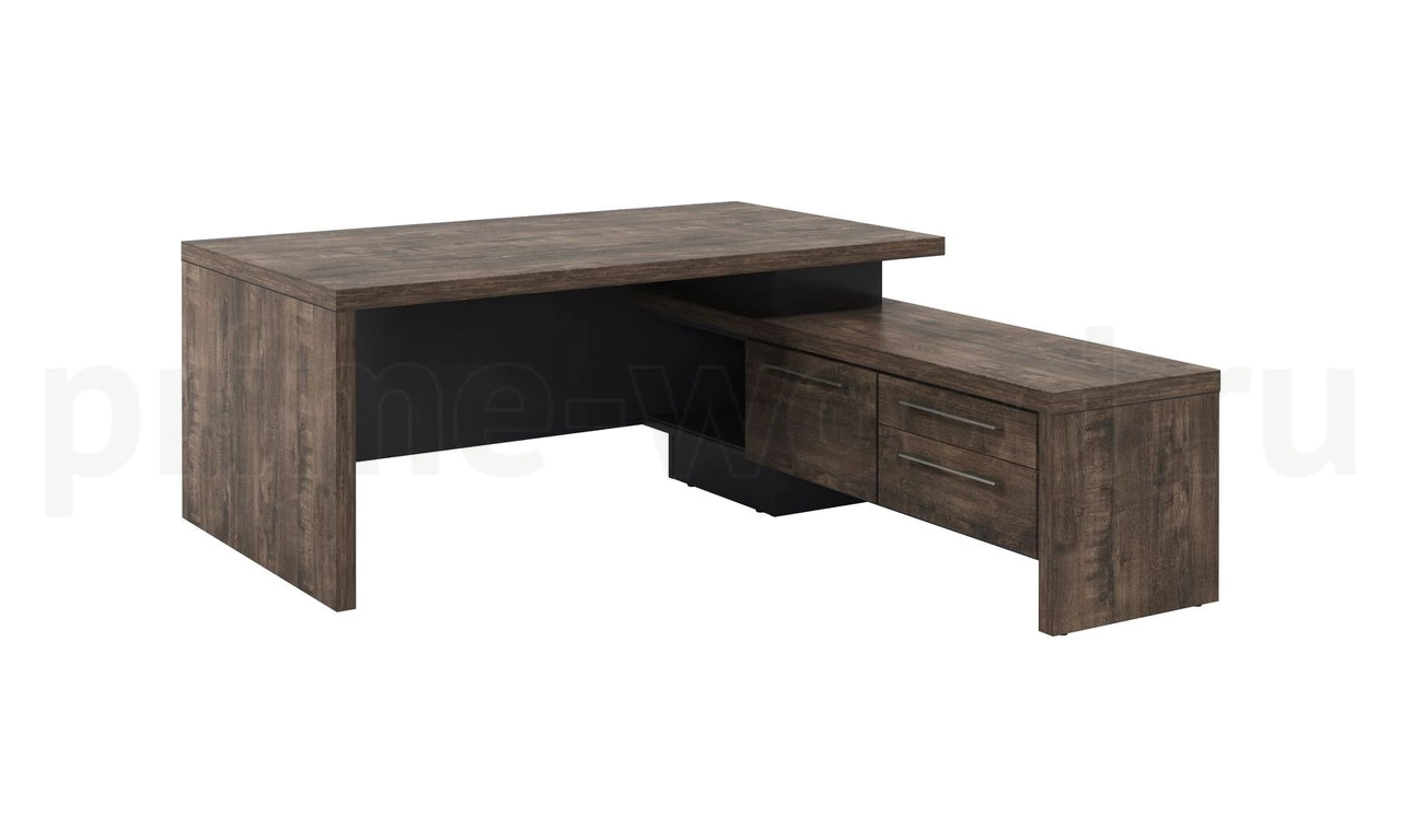 Стол руководителя с опорной тумбой Торстон 180x200x75 арт. T-18ПР.0000 - фото 1