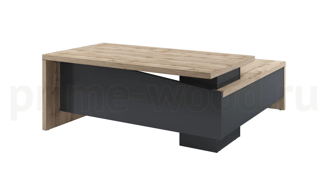 Стол руководителя с опорной тумбой Торстон 180x200x75 арт. T-18Л.0000 - фото 3
