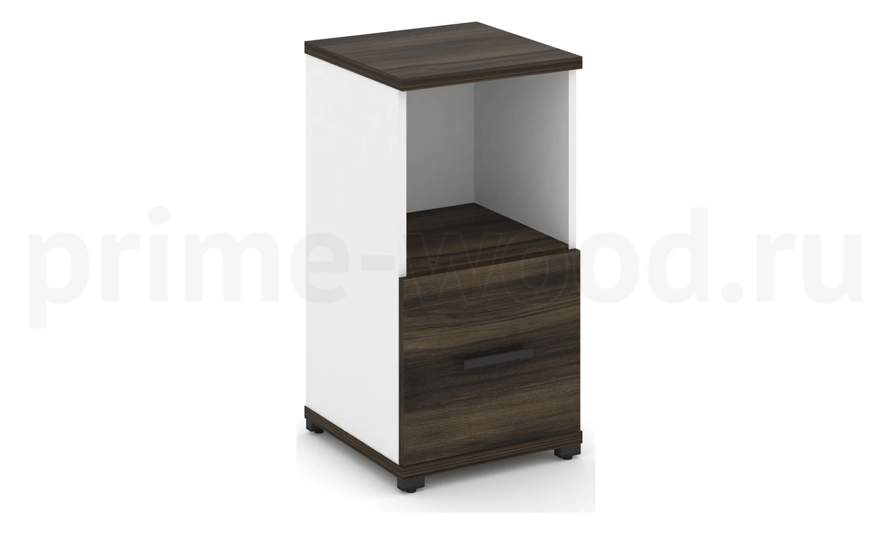 Шкаф одна узкая секция, 2 ниши CN.STU-211 B/W - фото 0