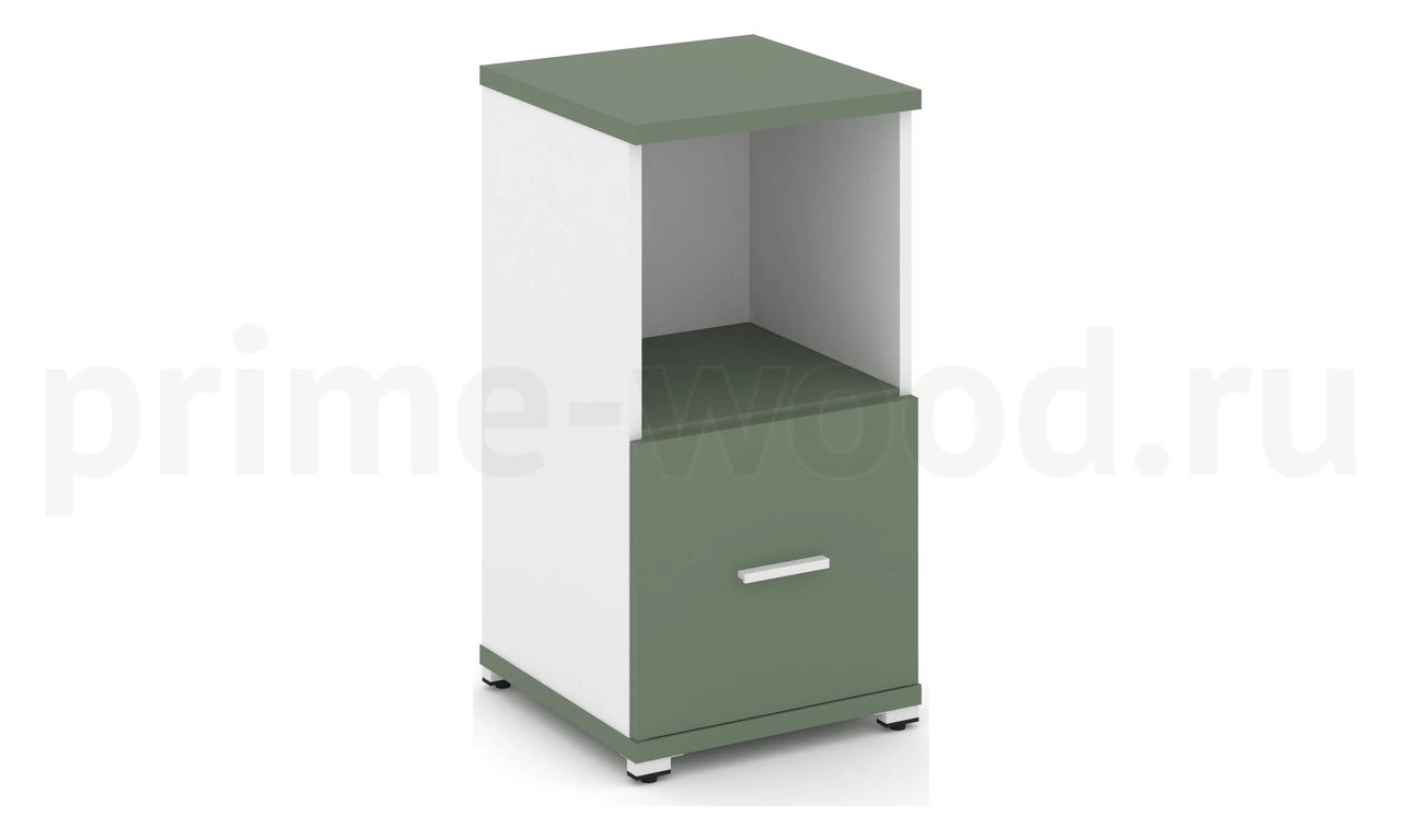 Шкаф одна узкая секция, 2 ниши CN.STU-211 B/W - фото 6