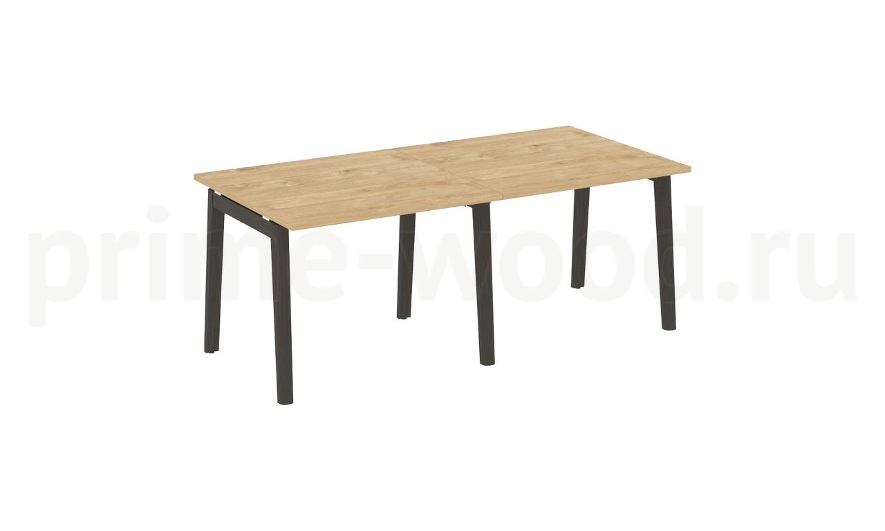 Стол переговорный (2 столешницы), опоры - массив дерева ONIX WOOD 196x98x75 - фото 8