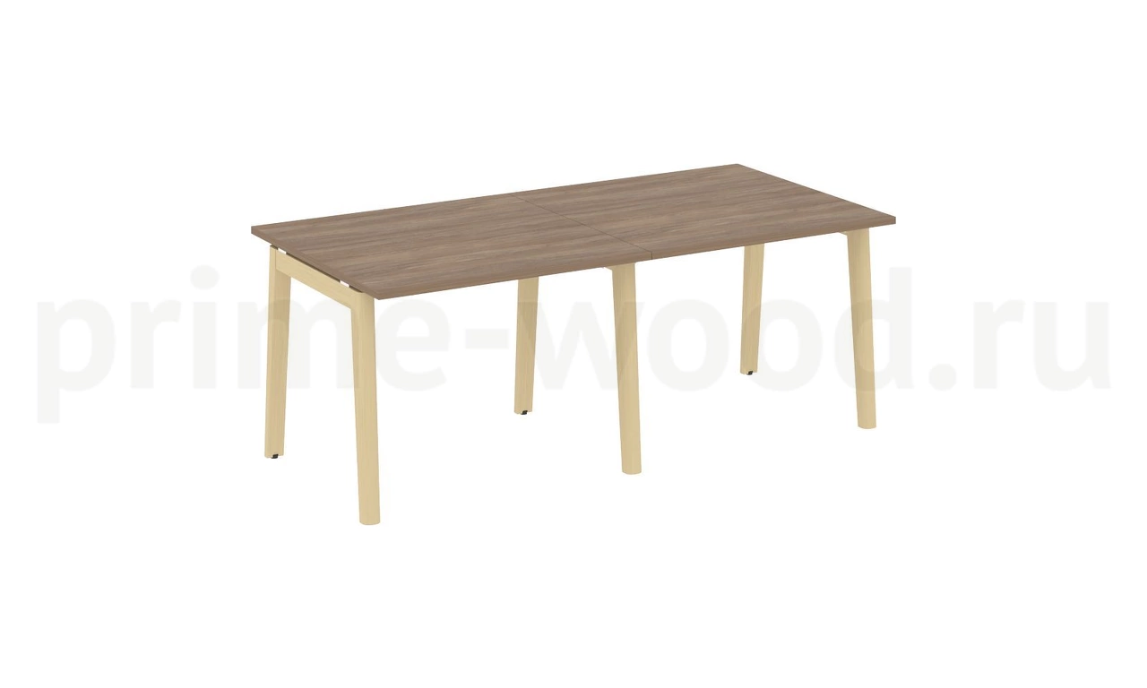 Стол переговорный (2 столешницы), опоры - массив дерева ONIX WOOD 196x98x75 - фото 3