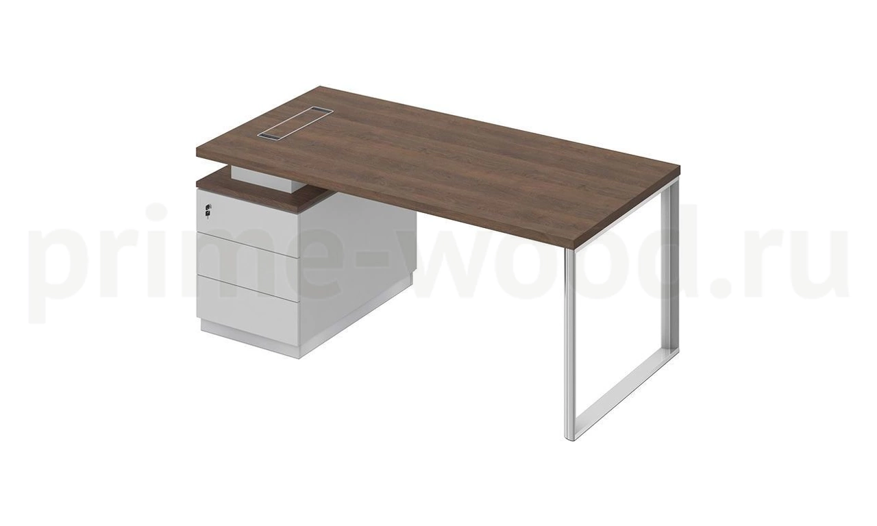 Стол руководителя на опорной тумбе левый Bravo 180x90x75 - фото 0